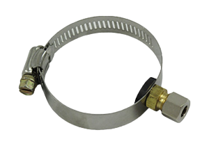 Hose Clamp Drain Saddle - 1/4" Steel Compression