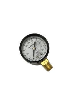 Harvard 1-100PSI pressure gauge, 1/4" male thread