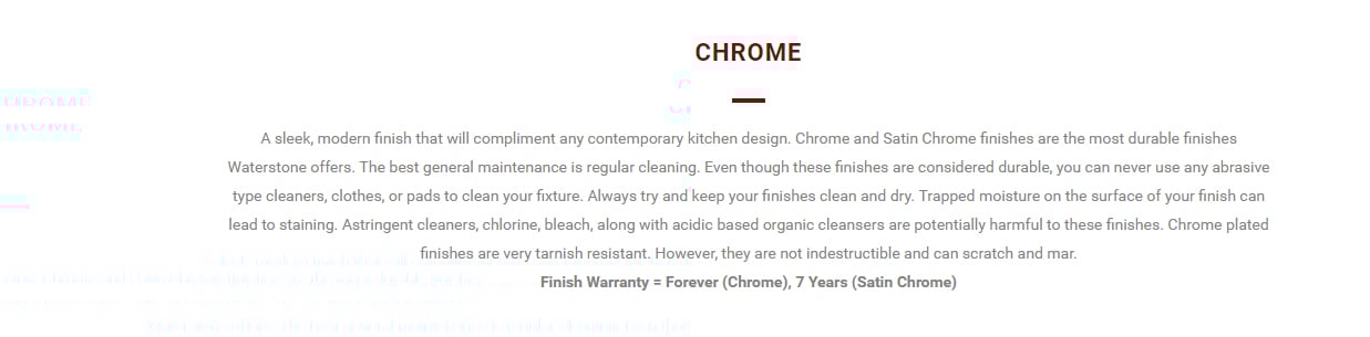 Chrome details from The Perfect Water Chrome details from The Perfect Water