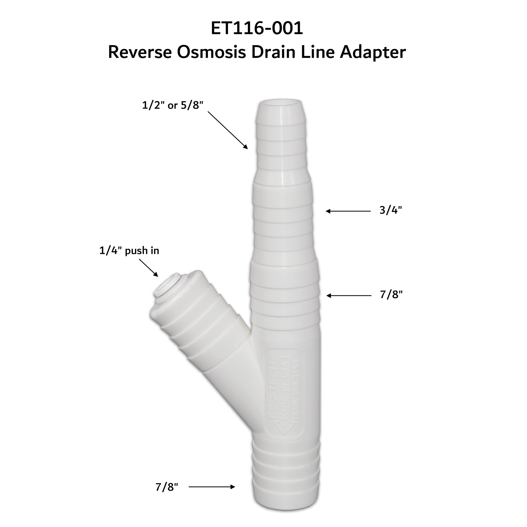 Reverse Osmosis Drain Line Adapter