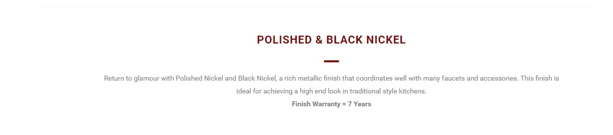 Polished & Black Nickel Polished & Black Nickel