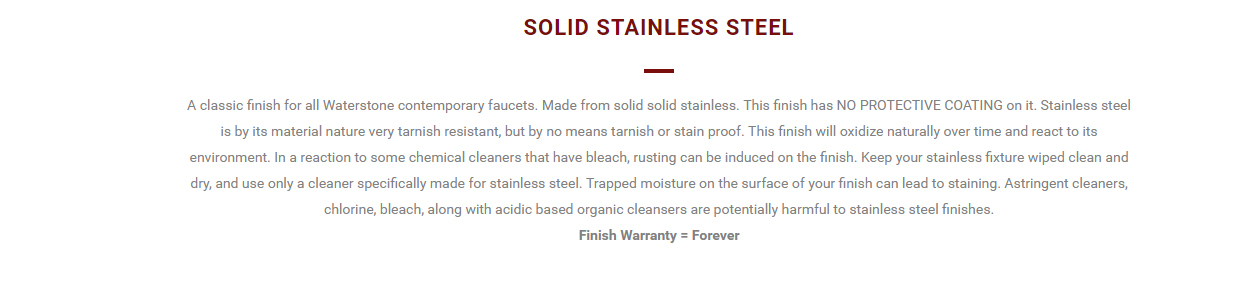 Solid Stainless Steel
