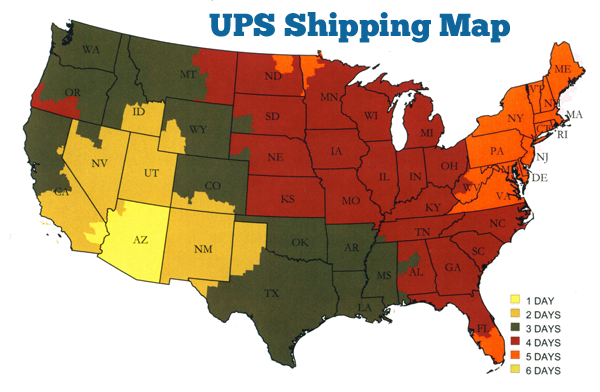 UPS Shipping Map The Perfect Water
